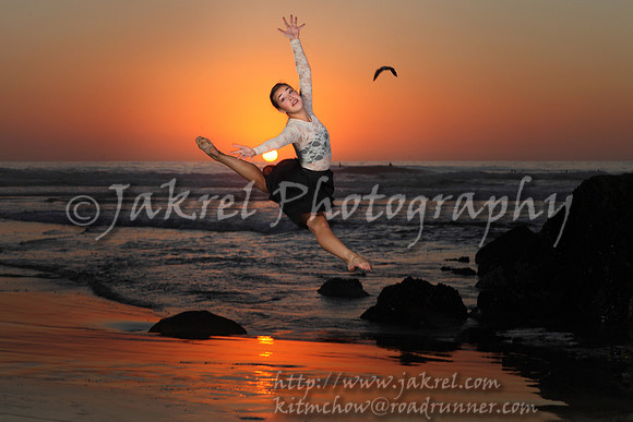 Sunset Dance Portrait @ Ponto Beach