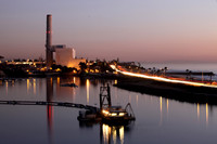 Carlsbad Photography, Landscape - Encina Power Station Smokestack, Agua Hedionda Lagoon, Tamarack Beach