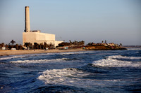 Carlsbad Photography, Landscape - Encina Power Station Smokestack, Agua Hedionda Lagoon, Tamarack Beach