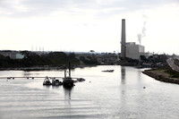 Carlsbad Photography, Landscape - Encina Power Station Smokestack, Agua Hedionda Lagoon, Tamarack Beach